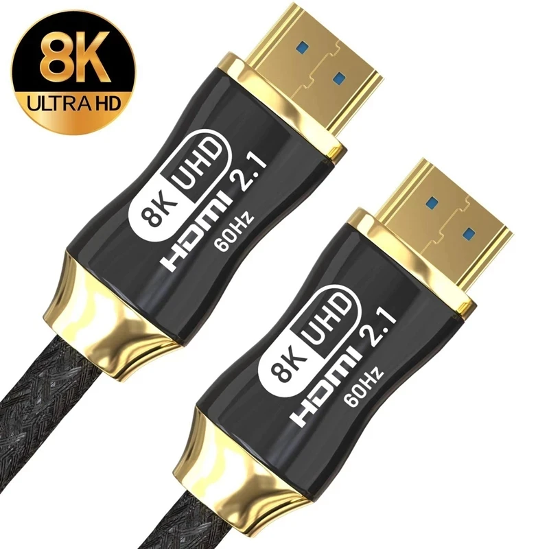 Factory Price HDMI 2.1 Cable 8K@60Hz 4K@120Hz Ultra High-Speed 48Gbps for Apple TV PS4 PS5 8K TV HDTVs Projectors Xiaomi Mi Box