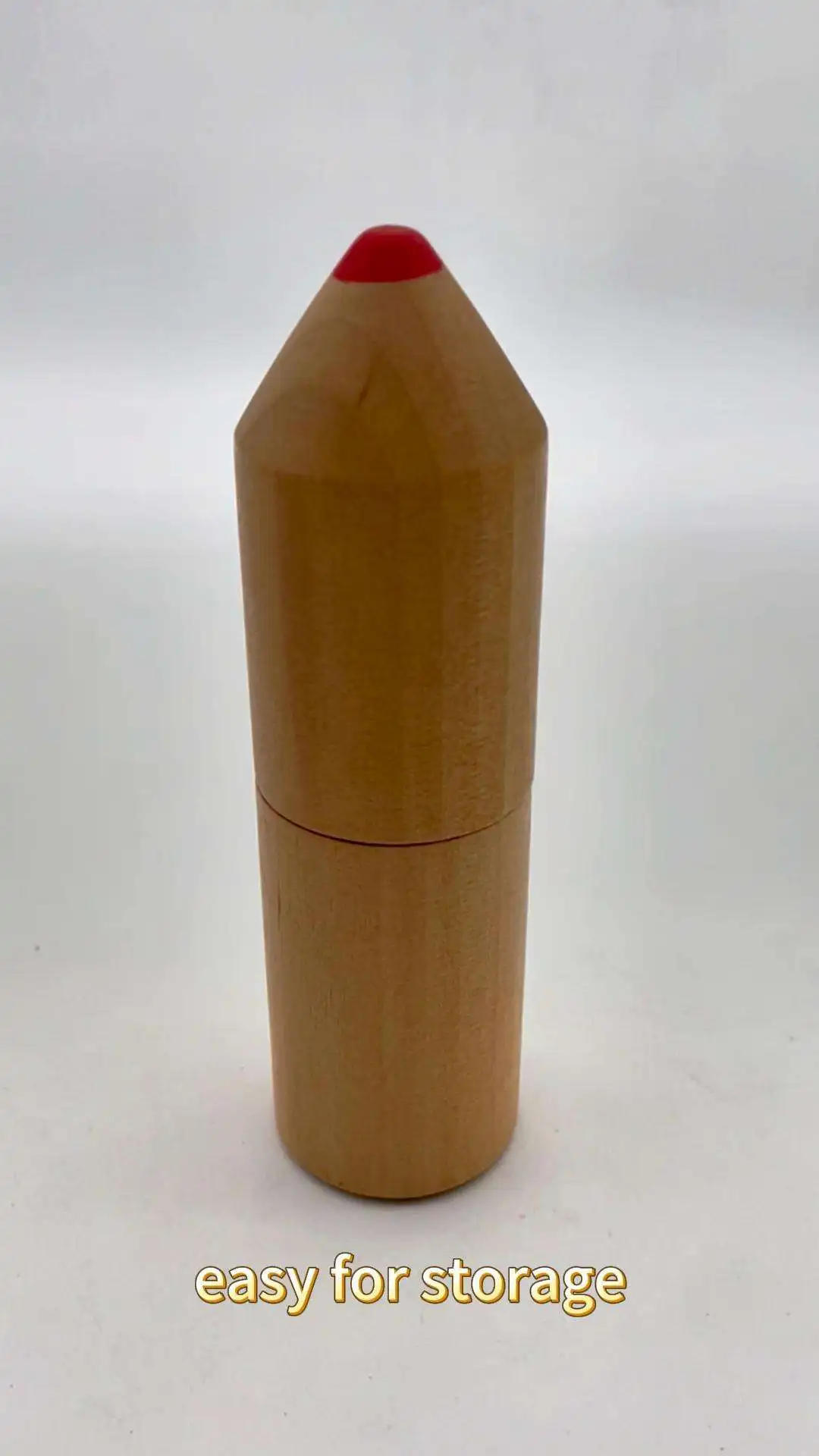 Best Selling Customized Logo Print Promotional Gift Wooden Crayon Shaped Coloured Tube Box Pencil