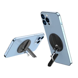 Magnetic Phone Stand&Grip Foldable Adjustable Aluminium Alloy Magnet Portable Invisible Phone Holder