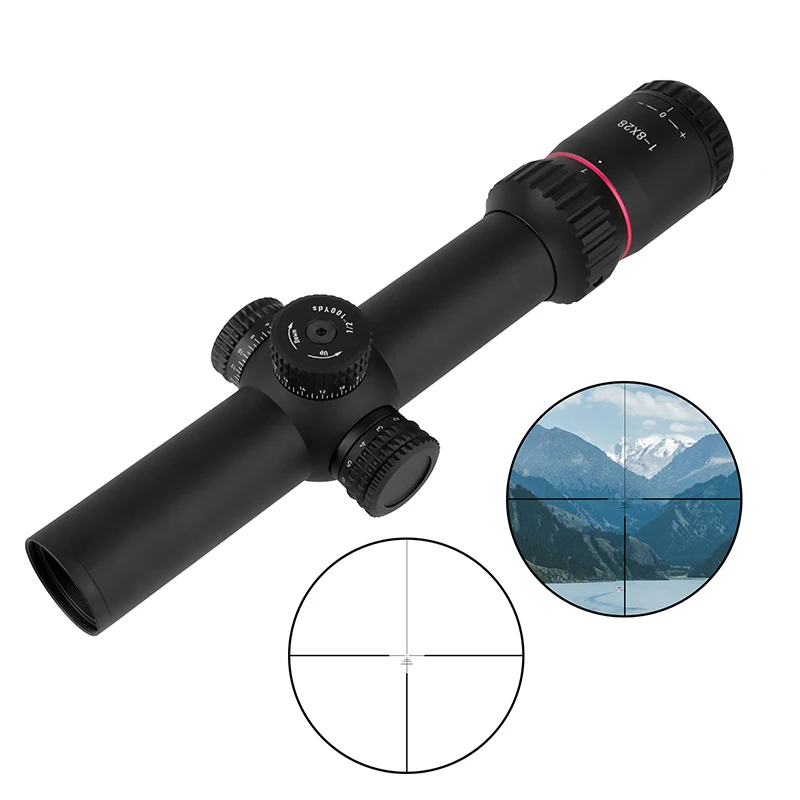 1-8x24-FDE LPVO Scope Fast Focus Short Sight Outdoor HD Clear Imaging Hunting Sight Scope