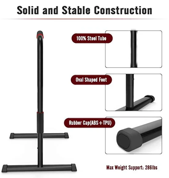 Dip Stand Station Fitness Parallette Dip Bar Strength Training Equipment for Home Gym
