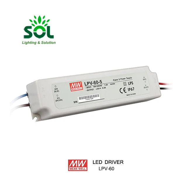 Meanwell LPV-60-24 постоянное напряжение 60 Вт 24 водостойкый LED светодиодный