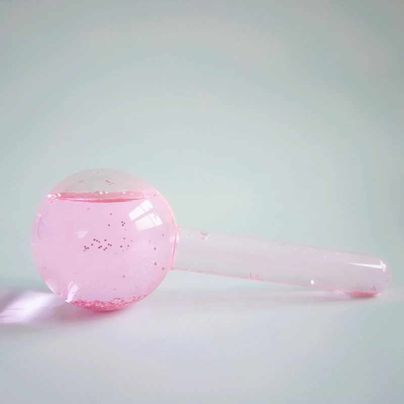 Быстрая доставка, массажные Инструменты для лица, охлаждающие розовые блестящие шарики для красоты, шарики для лица и шеи