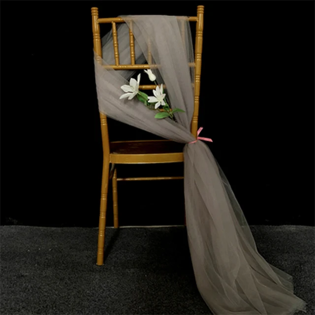 New Design Ruffled Wedding Sequin Chiffon Sashes For Weddings Banquet Events Party Chairs