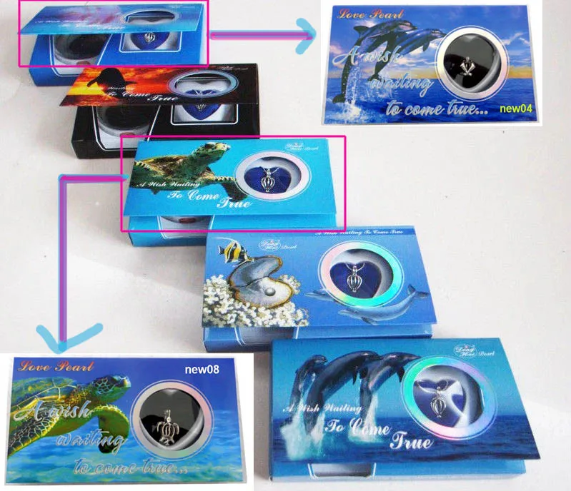 32 Style of DongHui Wish Pearl Box Matched Different Pendants,christmas Pearl Gift Set