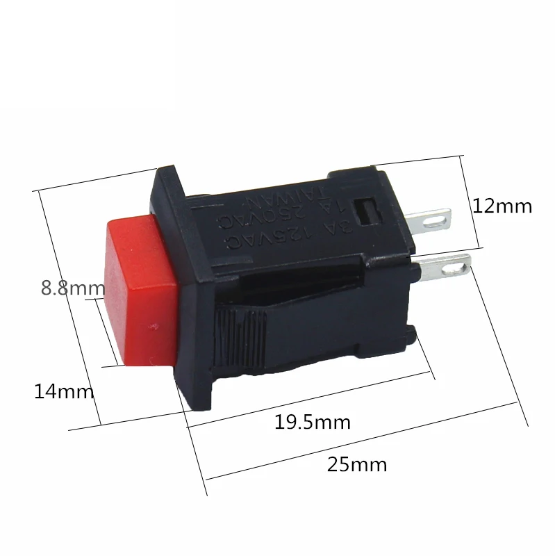 DS-429 NO Reset Switch Square Momentary Switch NC DS-431 3A/125VAC Self-locking Push Button Switch