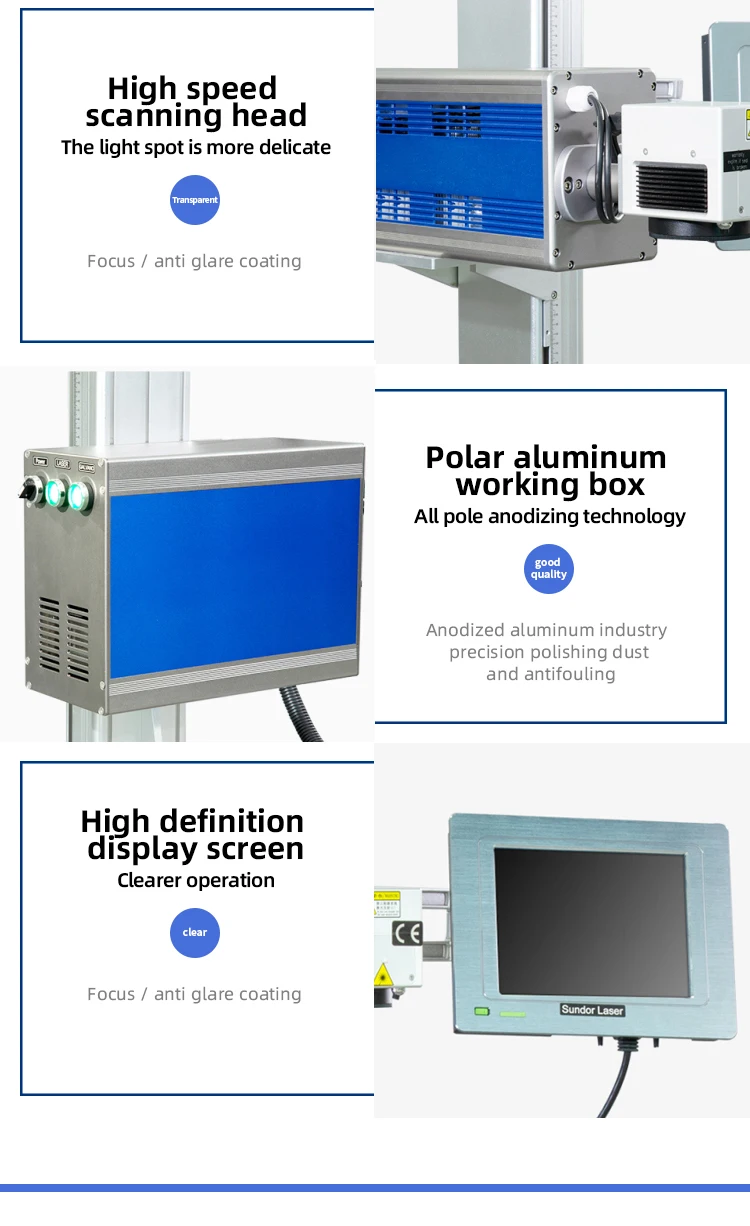 Hot Sale 30w 50w 60w CO2 Laser Marking Machine For Non Metal