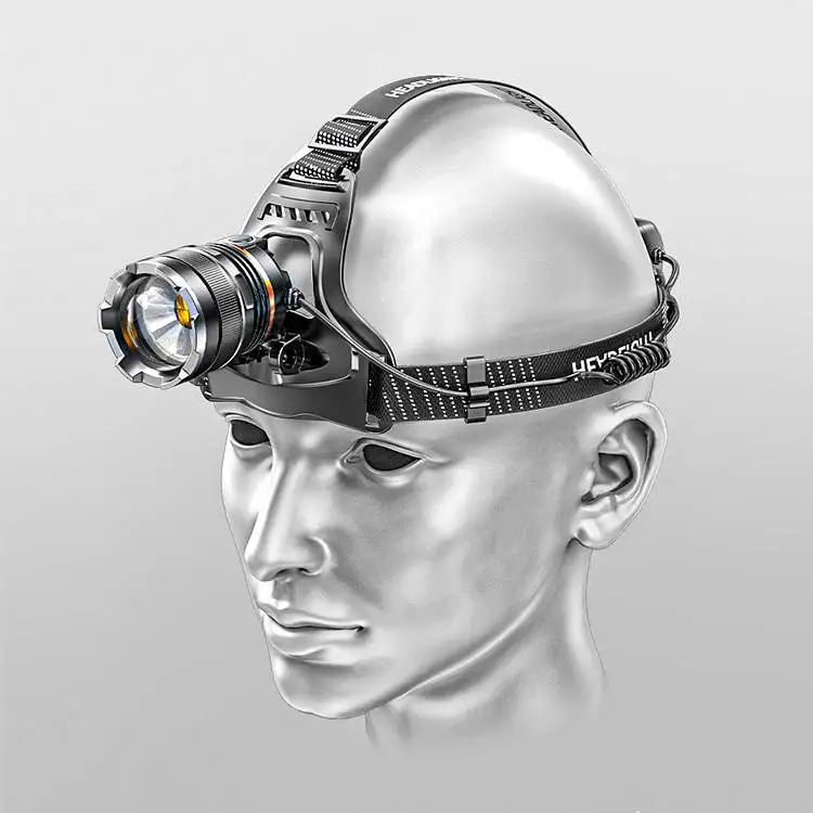 Большой зум-объектив водонепроницаемый 18650 перезаряжаемый Кемпинг XML 1 светодиодный Майнер налобный фонарь