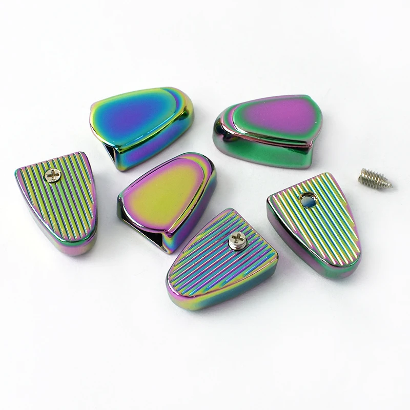 Meetee BD514 9mm DIY Other Handbag accessories Sewing Decoration Rainbow Metal Zipper Tail Clips Zippers Pull End