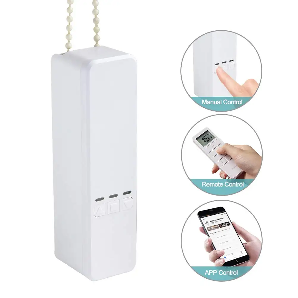 DIY Tuya WIFI Alexa Google  Yandex  Remote Control Motorized Roller Zebra Blinds Curtain Chain Motor Smart Curtains