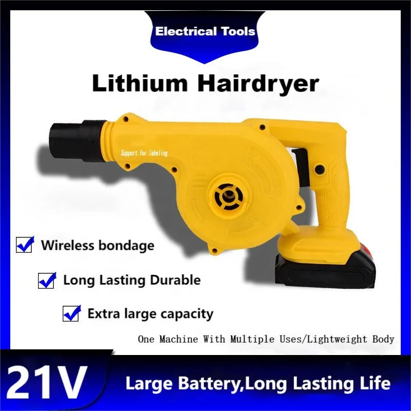 High Power Rechargeable Cordless Electric Blower Portable Air Blower Mini Car Vacuum Cleaner Suction Blower