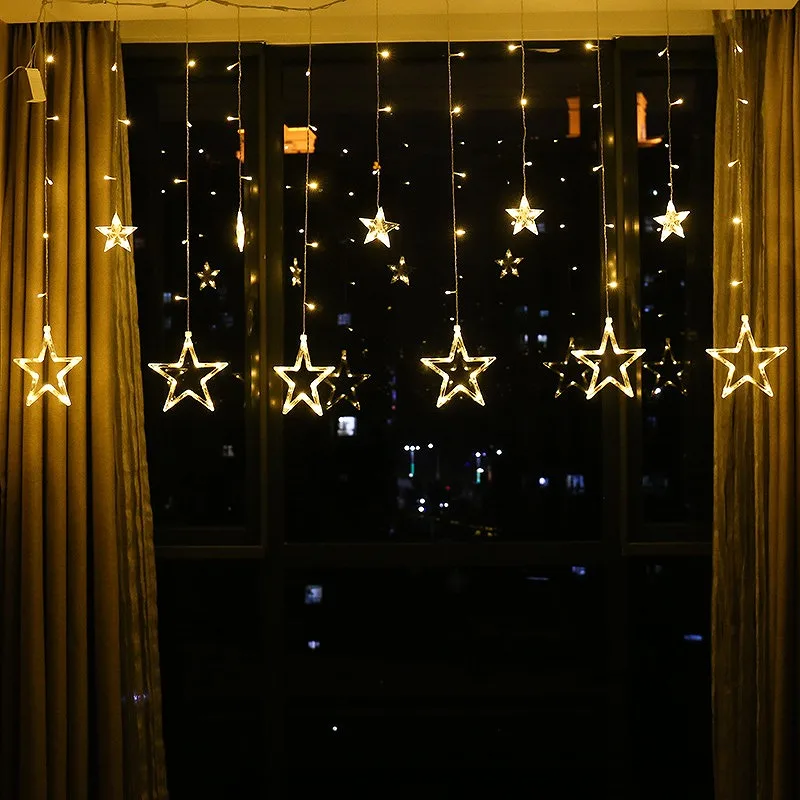 Wholesale Holiday Window Decorartion  3m*3m Twinkling Stars 300 Led Curtain Fairy Lights String