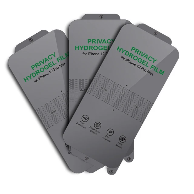Гидрогелевая пленка для защиты экрана, совместимая с iPhone 12Pro Max, полное покрытие, антишпионская мягкая защитная пленка из ТПУ
