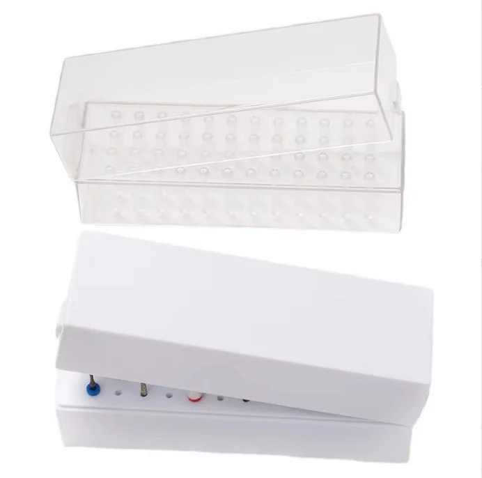 Sales of 48-hole grinding head storage box nail polish head jack display stand Dust proof Box