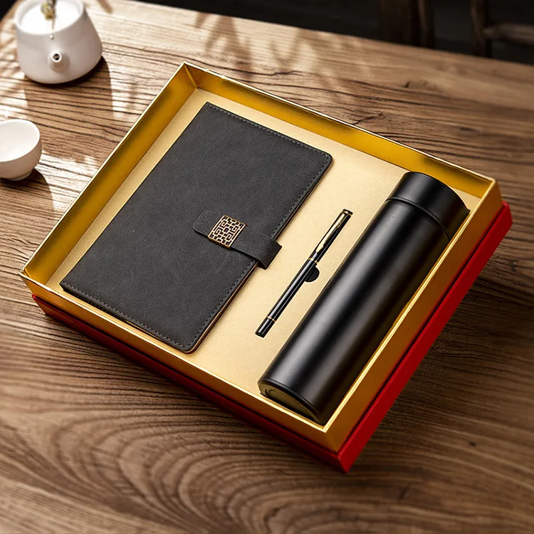 New best selling  promotional leather 3 in 1 client electronic corporate gifts souvenir for vip customers