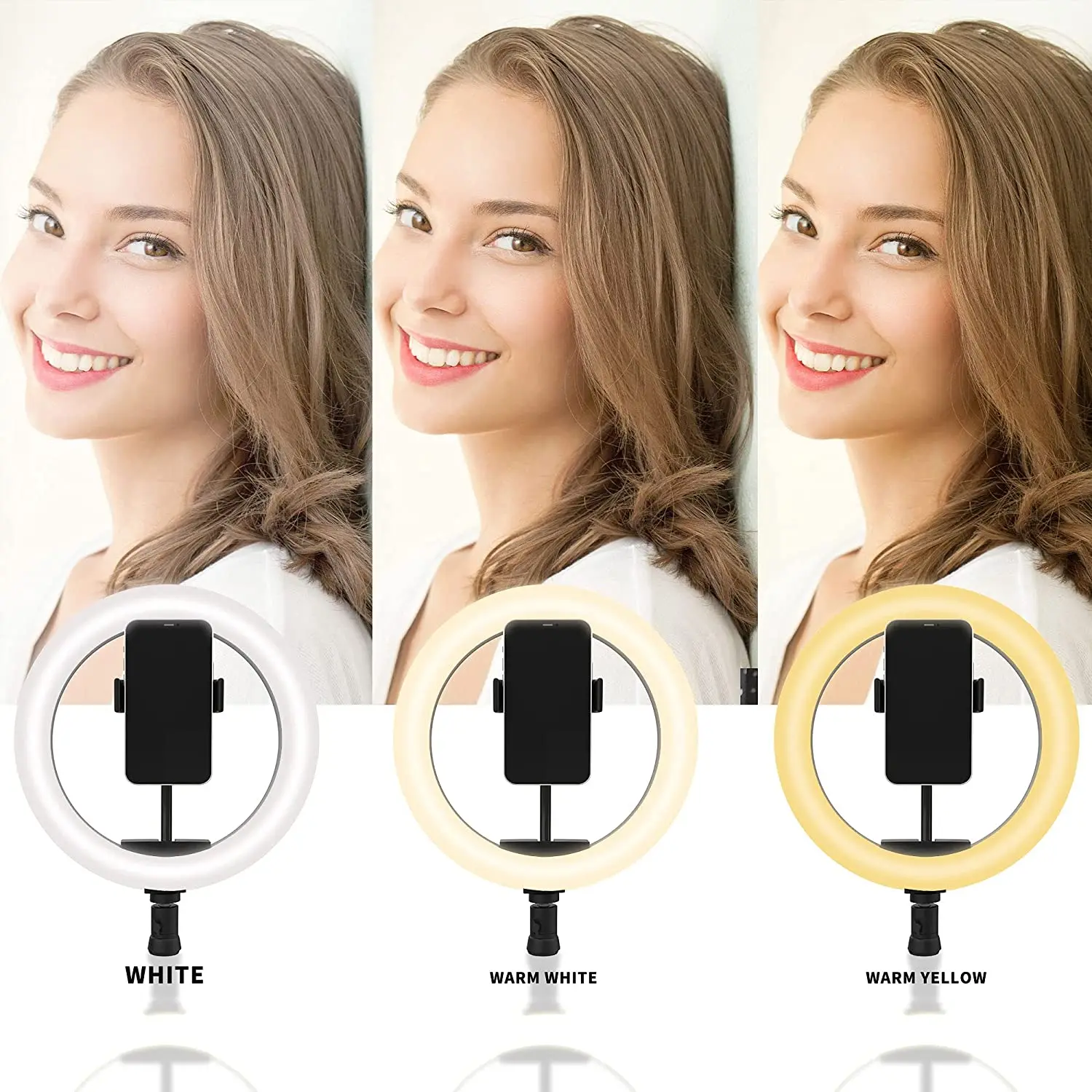 Wholesale Professional Customized 10 inch Portable Lighting Coloful DC5V 6/8/10 inch LED Dimmable RGB Selfie Stick Ring Light