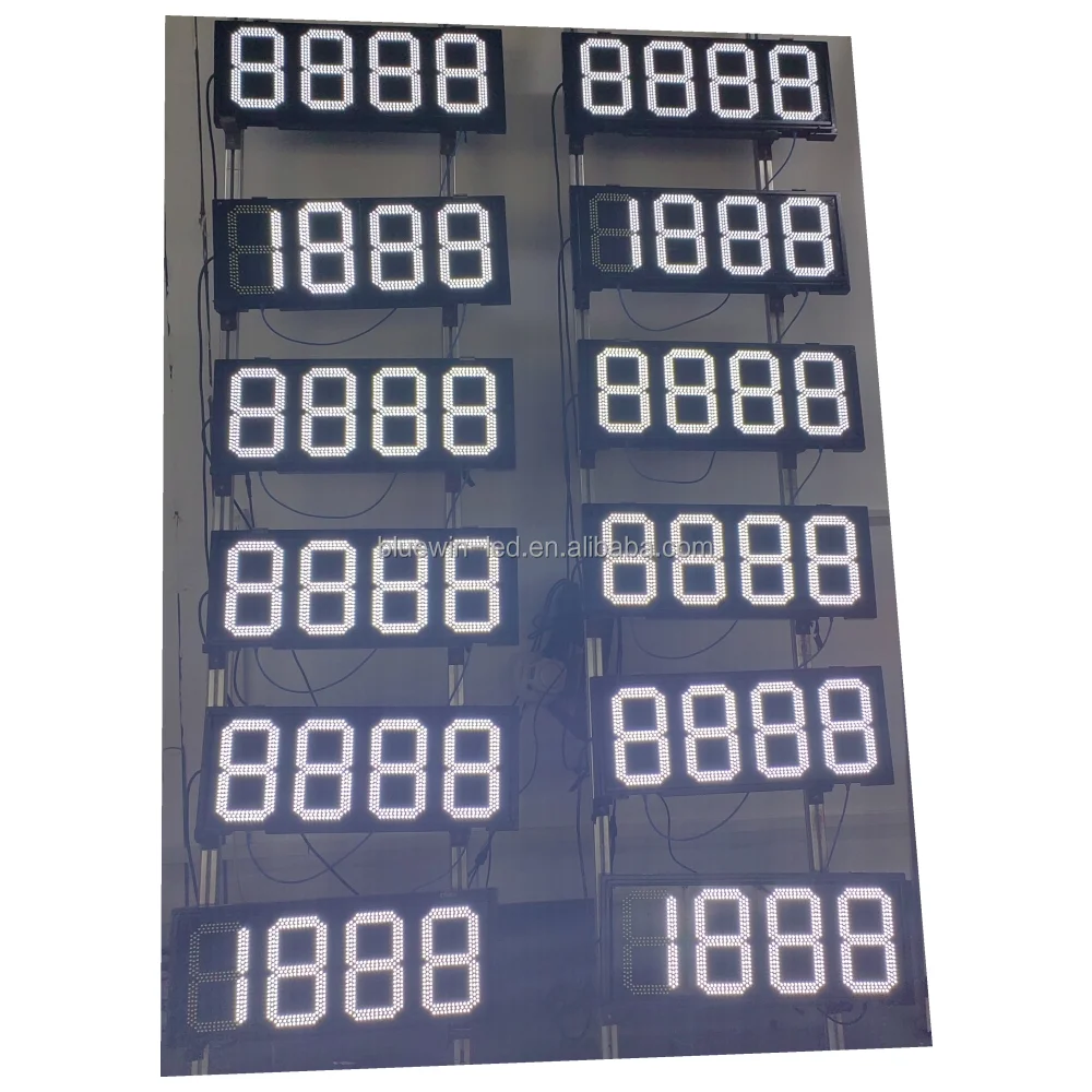 Outdoor waterproof DIP 88.88 8.889/10 8.889  pure white  led gas price signs