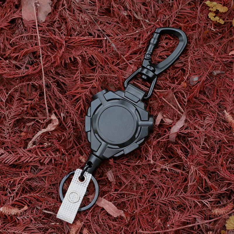 Сверхмощный пластиковый выдвижной держатель для бейджа 5 2 см зажим ключей с карабином поворотом на 360 градусов трос 31 дюйма