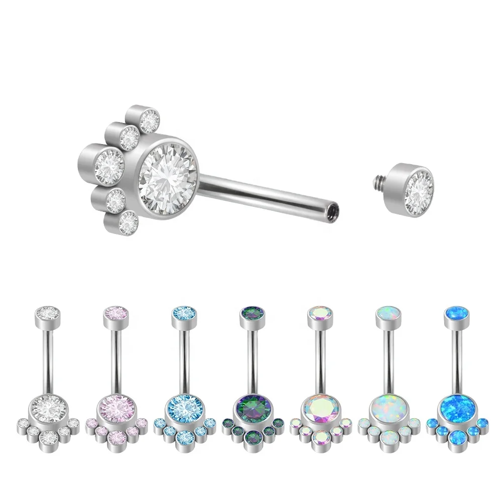 2022 Yeach ASTM F136 Titanium G23  latest titanium belly button rings jewelry set