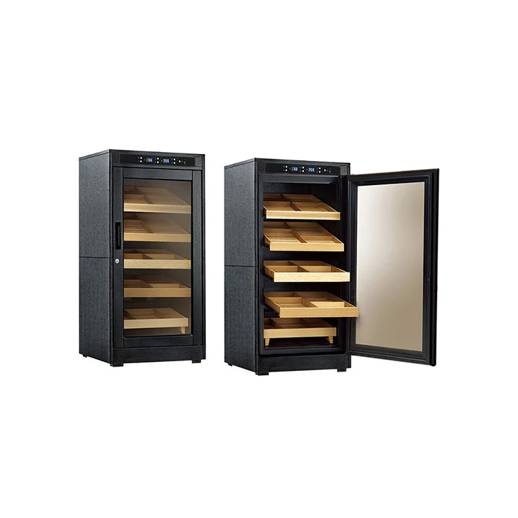 Лидер продаж, индивидуальный большой электрический роскошный деревянный шкаф для сигар, 1250 сигар со съемным подносом и увлажнителем
