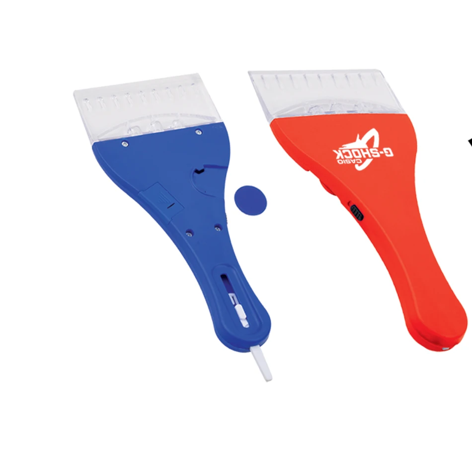 Скребок для льда со светодиодом и тележкой, монетомер и глубиномер шин