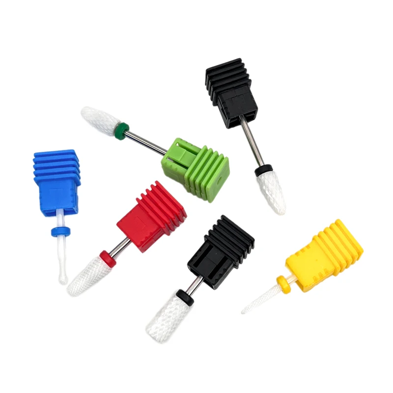 Wholesale Corn Diamond Grinding Machine Head Pedicure Bits Tungsten Electric Art Polishing Ceramic Bit Cutter Nail Drill Milling