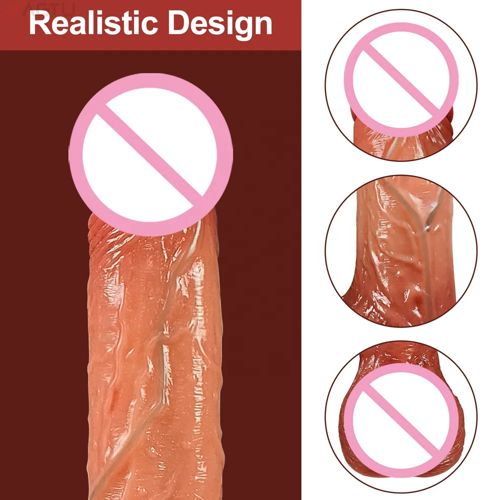Factory Wholesale Thrusting Liquid Silicone Dildo Vibrators Sex Toys for Female Masturbation Telescopic Vibrator Adult Toys