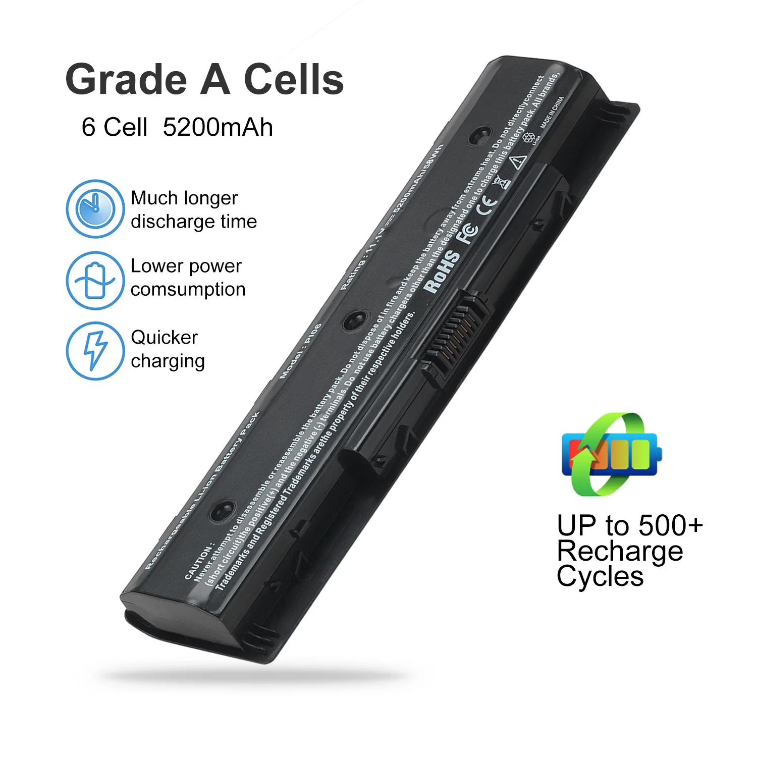 Export high-quality products 5200mAh 6 cell quicker charging li-Ion battery for HP PI06 laptop