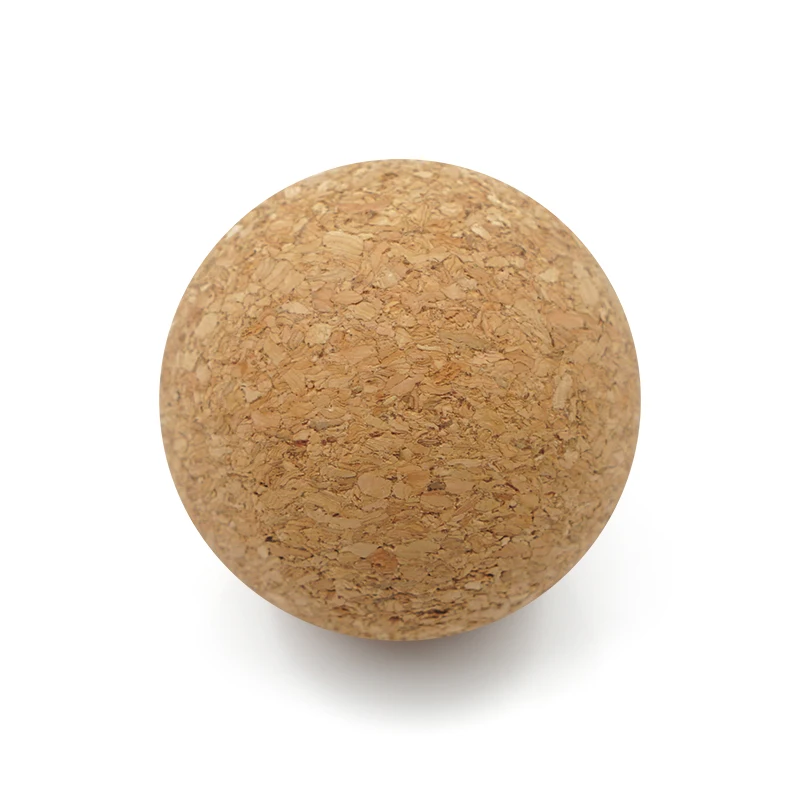 Hot ales manufacture cork massage balls eco-friendly 63mm yoga massage ball