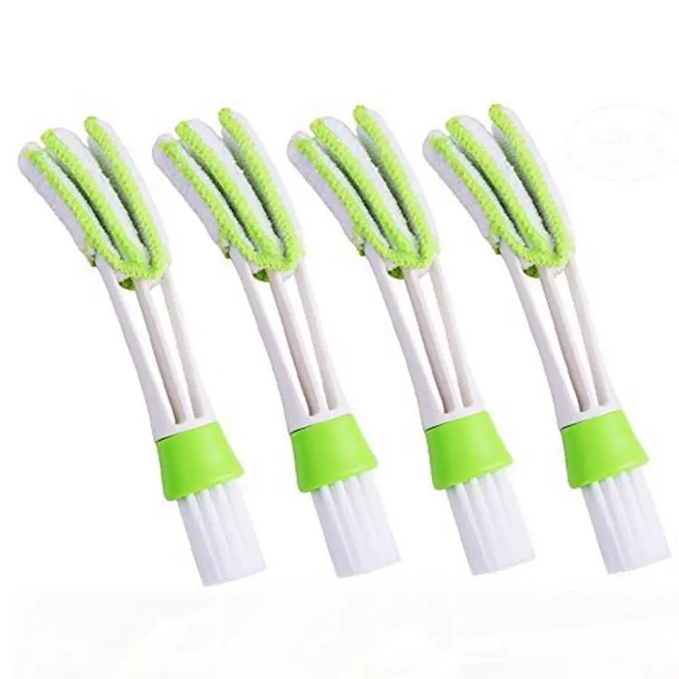 Amazon Hot Sale Double Head Car Air Conditioner Vent Slit Cleaner Brush Window Dusting Blinds Keyboard Cleaning Brushes
