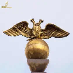 gold metal flying eagle sculpture outdoor sculpture eagle art bronze sculpture