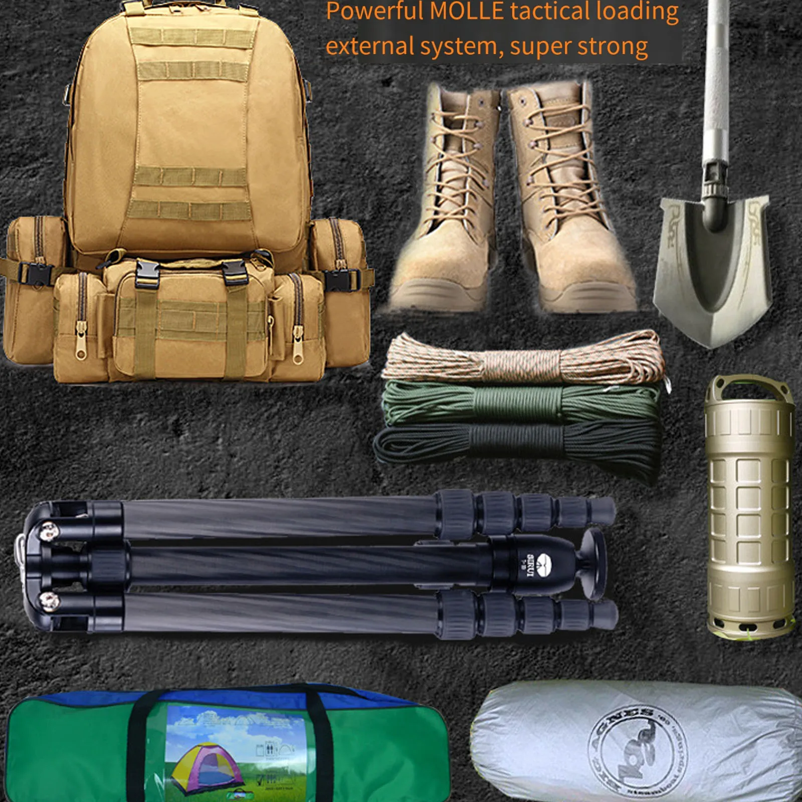 Large Capacity Waterproof Storage Combination Backpack Camouflage Travel Sports Outdoor Mountaineering Molle Tactical Backpack