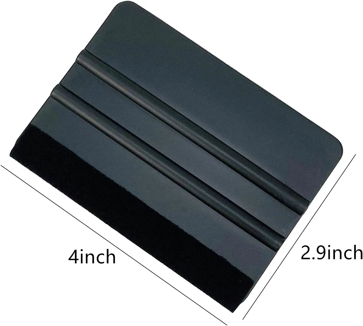 Черная пластиковая виниловая скребок с фетровыми краями графическая наклейка аппликатор инструмент Швабра для