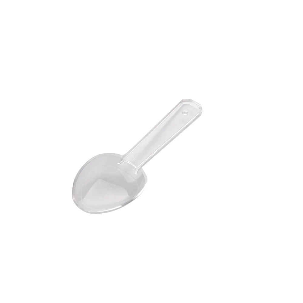 Wholesale Food grade mini disposable serrated spoon transparent scoops for Jelly