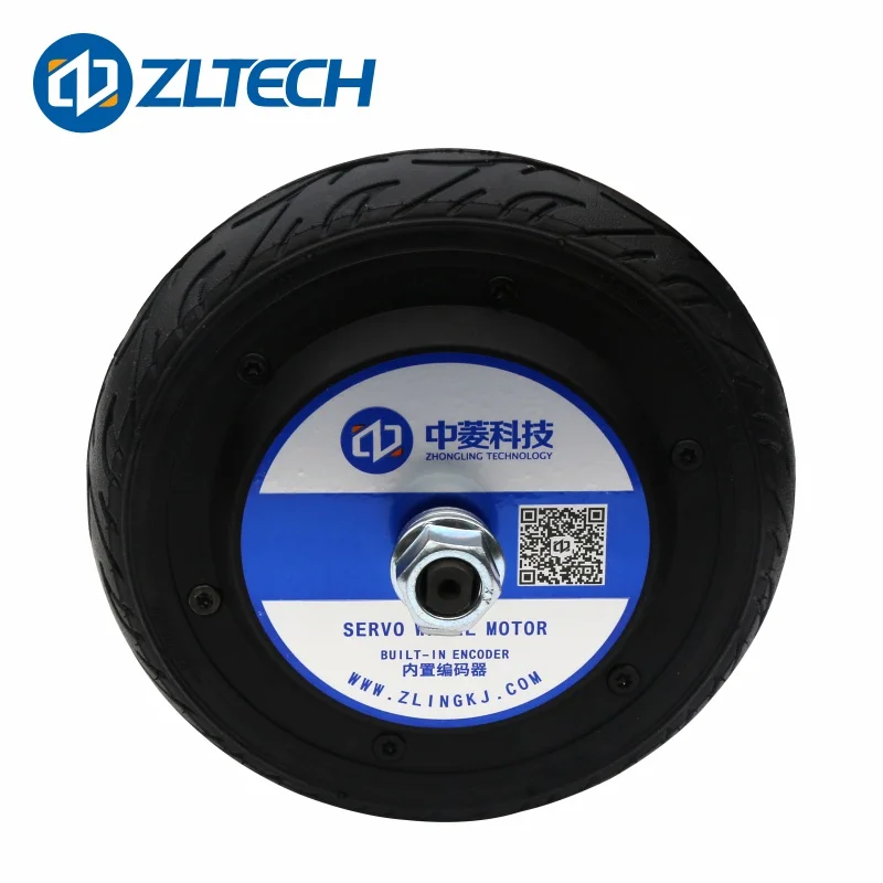 Низкоскоростной, высокая стабильность, 6,5 дюйма, 150 Вт, 24 В, 4 а, 150 кг, нагрузка 200 об/мин, бесщеточный, постоянный ток, электрический, AGV, втулка двигателя с 5N.m тормозом и кодировщиком