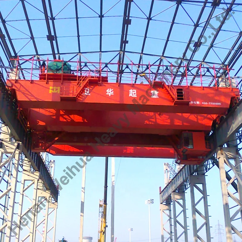 WEIHUA Double Girder QY Type Cabin Control Casting Overhead Bridge Crane 50ton 100ton