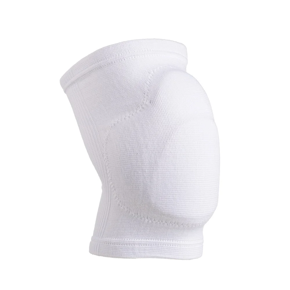 Hot selling black white custom color compression soft breathable stretch volleyball knee pad support