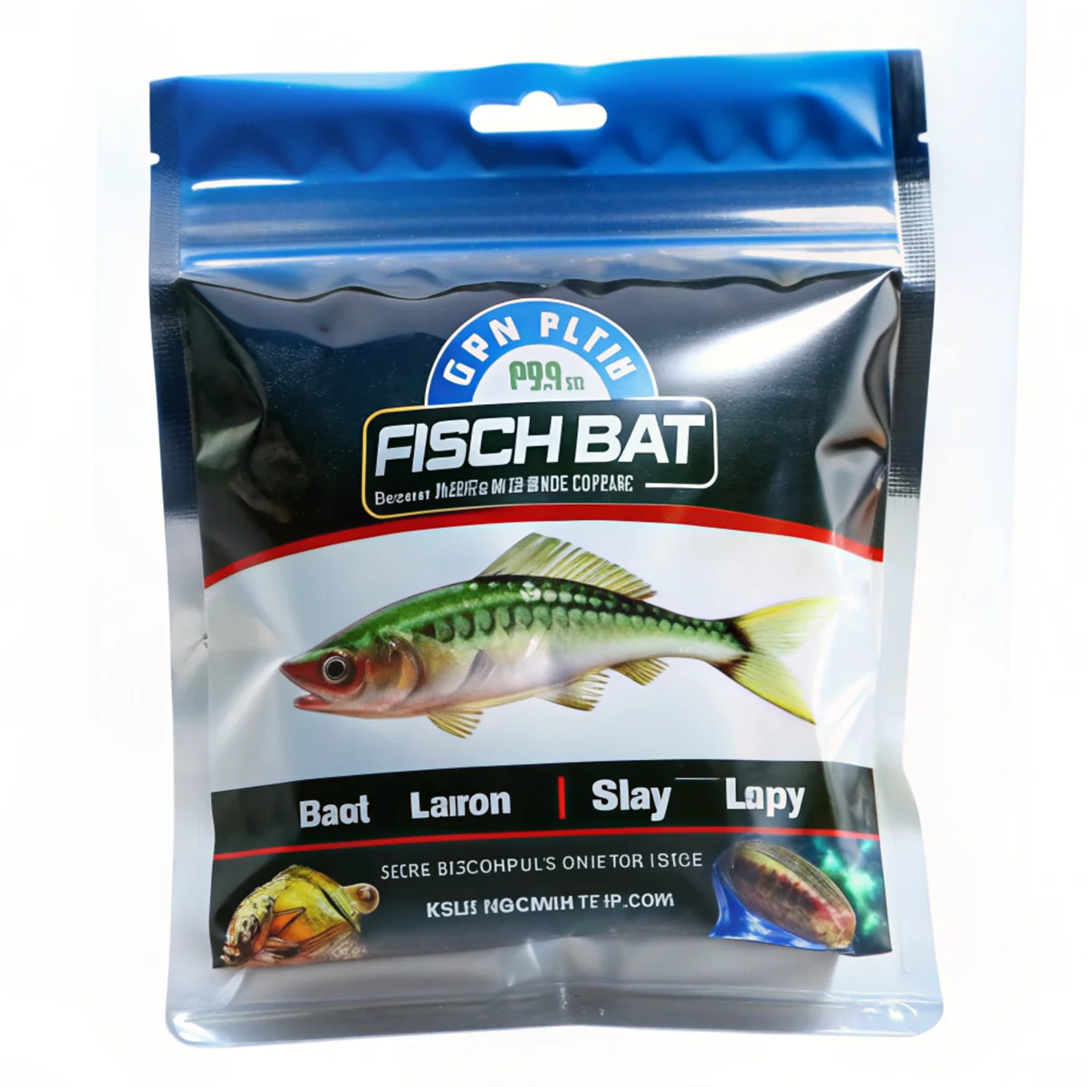 Custom Printed Clear Soft Plastic Fishing Worm Baits Packaging Bag Fishing Lure Packaging