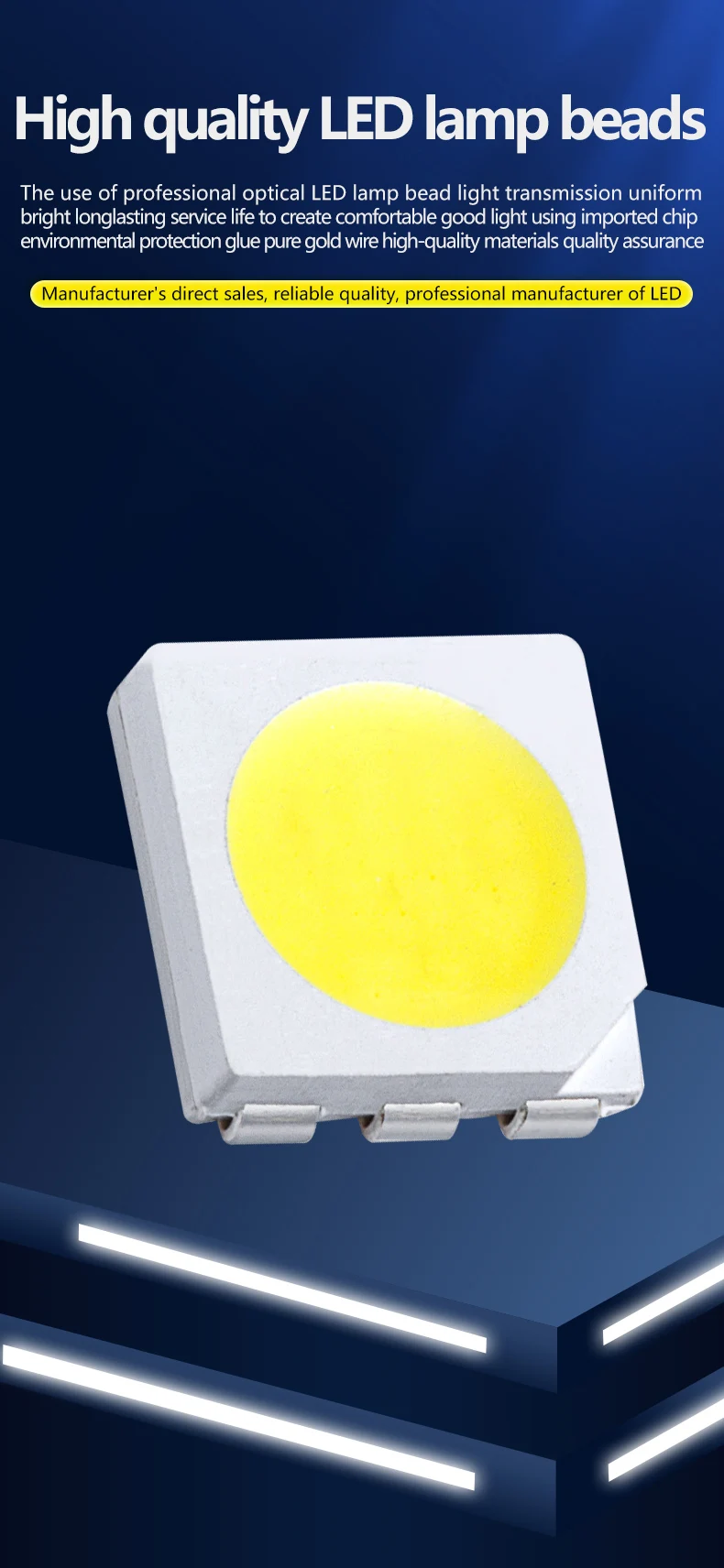 High Power 0.5W-5074 5051 5054 5050 1W 1.5W 3W SMD RGB RGBW LED Chip for Neon Sign 5mm Size