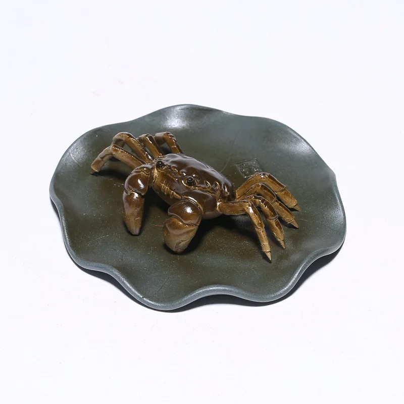 Wholesale Tea Pet Crab Discolour Accessories Tea Ornaments YiXing Ceremony Accessories Chinese Traditional Teapot Set