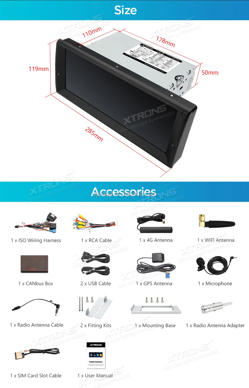 XTRONS 10.25" Android 12 Autoradio Carplay AA 4G LTE WIFI Car Stereo For BMW E39 E38 Radios Para Autos Con Pantalla 1 Din