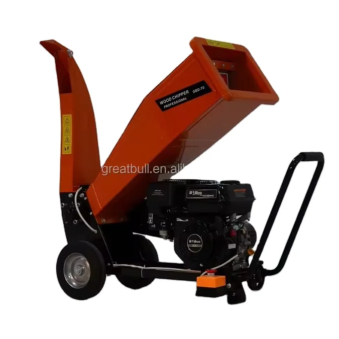 6.5HP Gasoline 4 Stroke Wood Machine Waste Leaf Branch Chipper Shredder Tree Chipper Branch Chipper Industrial Wood Chipper