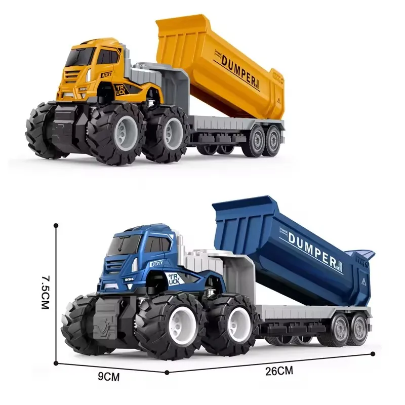 New arrival metal dump truck toys model inertia diecast metal truck 4wd transport die cast toy vehicles truck