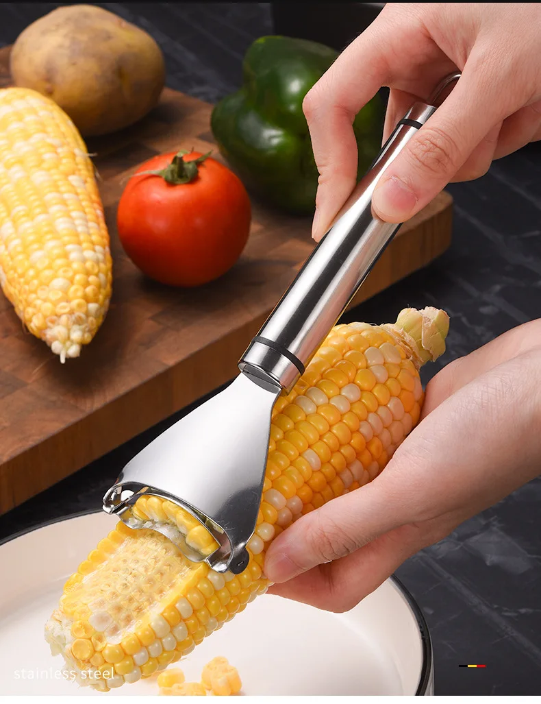 Fruit Vegetable Tools Stainless Steel Corn Stripper Corn Kerneler Peeler