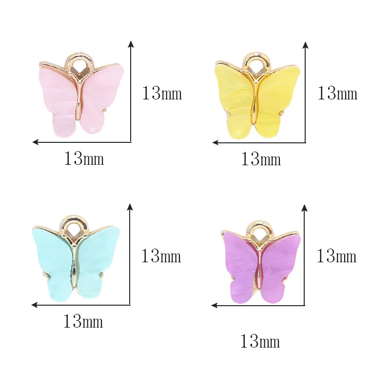 European and American fashion butterfly alloy accessories female key chain pendant DIY accessories Bracelet Earrings Necklace