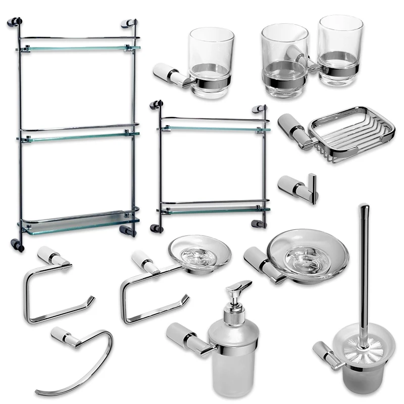 stainless steel  home marble copper 6pcs kids bathroom accessories set