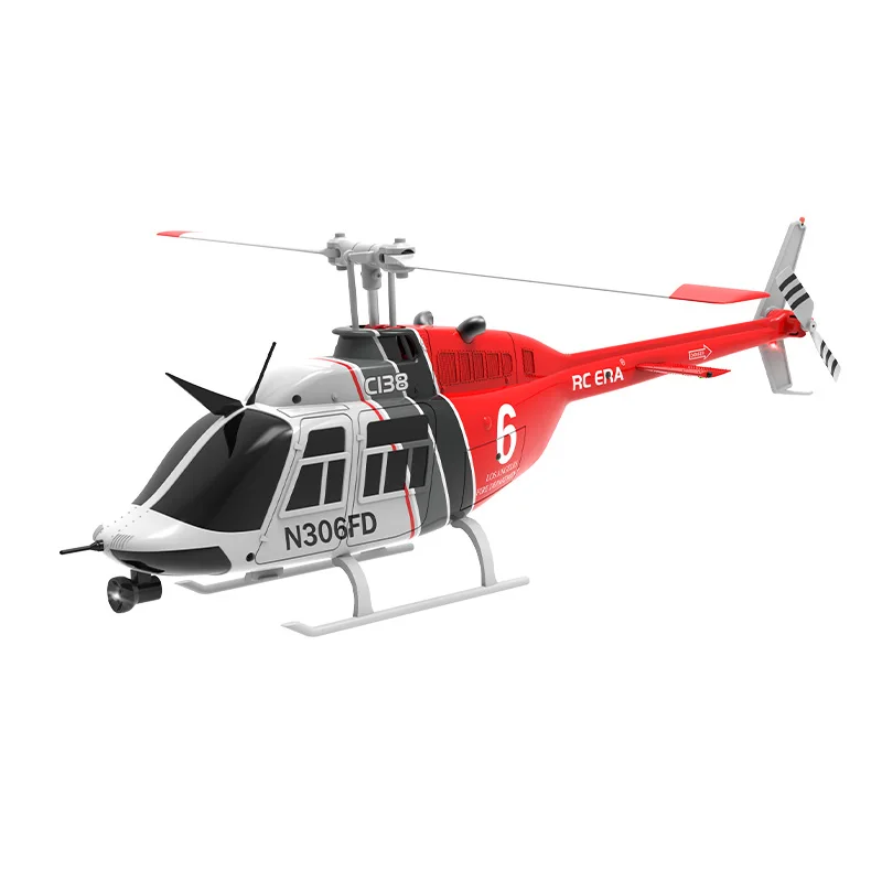 2024 New Arrivals C138  N306FD 1:33 6CH Professional Helicopter Auto Hover Single Blade Realistic RC Helicopter Remote Control
