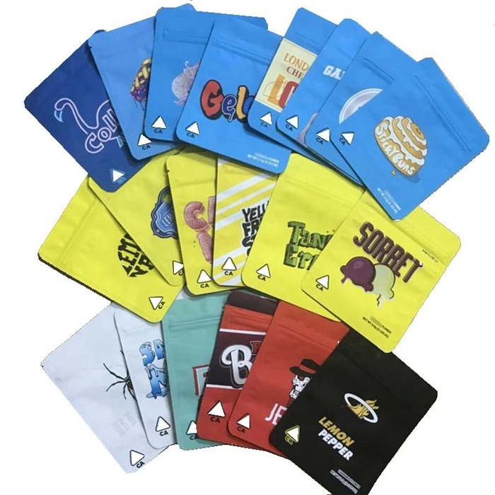 Wholesale Vape Stoneo Packaging Bag Empty Mylar Bags 3.5g 60 Types CBD Cookies Sealing Bag