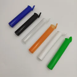 86mm 98mm 110mm 120mm 150mm colorful plastic joint doob tubes with hinged flip squeeze pop tops OEM biodegradable bottles