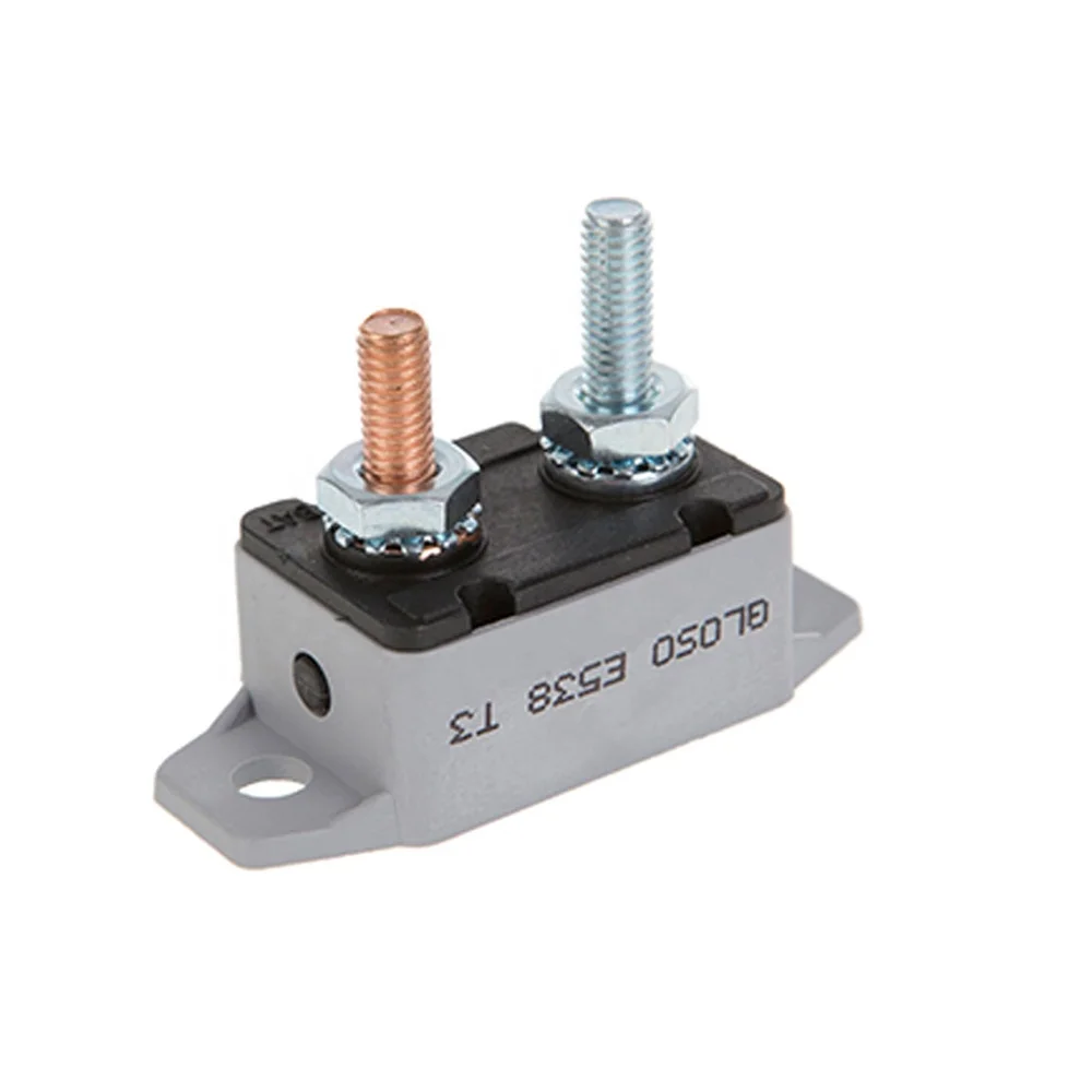 Amomd 12V/24V Resettable Shortstop Circuit Breaker Manual Reset Plastic Case RV Electrical Systems Rating 5A-50A